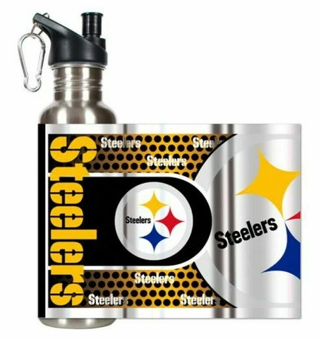 Pittsburgh Steelers Hi-Def Stainless Steel Water Bottle Cover