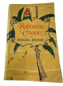 Vintage 1961 2nd Printing 1963 Robinson Crusoe by Daniel Defoe Paperback Book - Foto 1 di 16