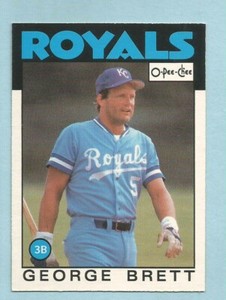 1986 OPC O-Pee-Chee Baseball George Brett #300 Kansas City Royals CASE FRESH!