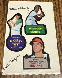 1968 Topps Action All-Star Stickers Willie McCovey  Rick Monday  Steve Hargan