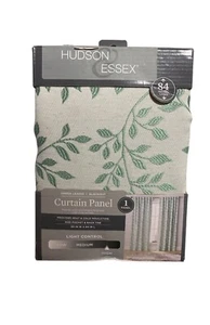 Hudson Essex Green Leaves Blackout Curtain One Panel 50x84in Insulated - Picture 1 of 1