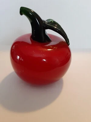 Murano 风格红色苹果艺术装饰玻璃水果 — 第 1/4 张图片