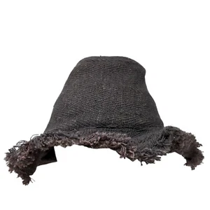 Earth Divas Sun Hat Gray One Size Hemp Frayed Summer Beach Cap Boho W/Tags - Picture 1 of 9
