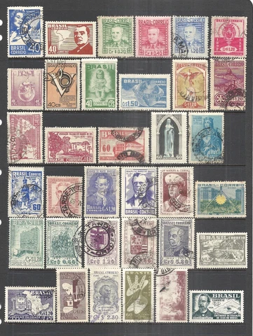 BRAZIL   VARIOUS MAJORITY USED  POSTAGE ISSUES     1947 - 1954 Cover