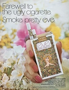 1971 EVE Farewell to Ugly Cigarettes. Smoke Pretty! Vintage Large PRINT AD - Picture 1 of 1