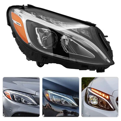 Right 2015-2018 For Mercedes Benz C-Class C300 W205 LED Headlight Passenger Side Foto 1 de 4