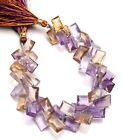 Natural Gem Brazil Ametrine Faceted Slice Beads 7&quot; Strand 160Ct Jewelry Supplies