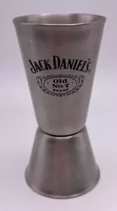 Jack Daniels Old No. 7 Logo Silver Metal Double Shot Measuring Jigger/pourer - Picture 1 of 4