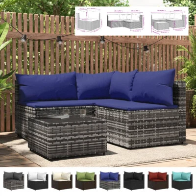 Rattan Sitzgruppe Lounge Rattanmöbel Gartenmöbel Polyrattan Set Sofa Essgruppe - Bild 1 von 4
