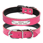 Dog Collar Personalised Custom Free Name Phone Engraved Leather Name ID Collar 