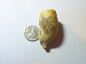 FANCY PICTURE MASONIC PIPE BOWL WITH HEART EMBOSSED, T W - Picture 1 of 1