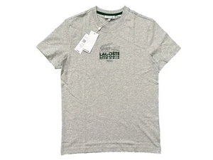 Lacoste Men's Graphic Tee Size Small Gray Heather Crew-Neck T-shirt NWT - Picture 1 of 8