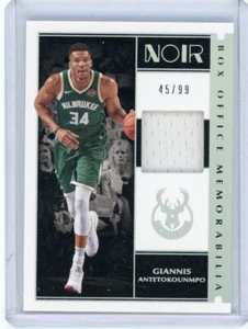 2019-20 Panini Noir Box Office GIANNIS ANTETOKOUNMPO GAME WORN PATCH 45/99 - Picture 1 of 2