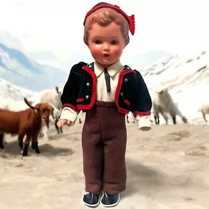 Vintage Schildkrot German Doll Turtle Mark Celluloid International Travel 11" - Picture 1 of 7