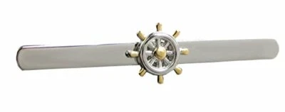Krawattenklammer Schiff Steuerrad bicolor glänzend + Geschenkbox NM0407 - Bild 1 von 4