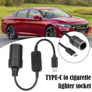 Convertitore femmina da USB C tipo C a presa accendisigari da auto 12V T5Y1 O9M6 - Zdjęcie 1 z 10