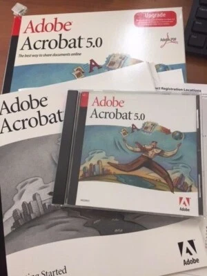 Adobe Acrobat 5.0 Upgrade Version For MAC OS 8.6, 9.04. or 9.1  - Image 1 of 4