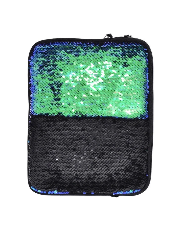 Reversible Zip Sequin Case for 8" Tablet Mermaid Green Black NEW Teen Girl Gift - Image 1 of 2