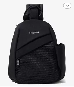 BAGGALLINI SLING Medium MDS726B0168 Black Water Resistant-Washable MSRP $80 NWT - Picture 1 of 7