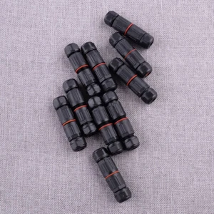 10x 3 Pin Waterproof Junction Box Connector Electric Cable Inline Wire Plug qn - Picture 1 of 6