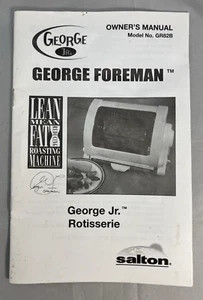 George Foreman Jr Rotisserie Salton GR82B Replacement Owner's Manual w/ Recipes - Bild 1 von 5