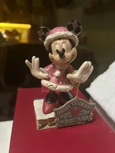 Jim Shore Disney Traditions Minnie Mouse Festive Fashionista 6002843 Christmas - Picture 1 of 5