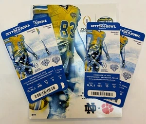 2018 COTTON BOWL CFP SEMIFINAL GAME PROGRAM + 4 TICKETS *NOTRE DAME-CLEMSON* - Picture 1 of 1
