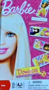 Barbie tin box Dominoes set by Cardinal