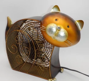 VTG Deco Breeze Decorative Table Fan Desk Two Speed Electric Tabletop Cat Kitty - Picture 1 of 16