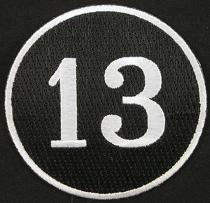 13 Parche bordado, Lucky 13, Unlucky, Trece, Motocicletas, Iron-On - Imagen 1 de 1