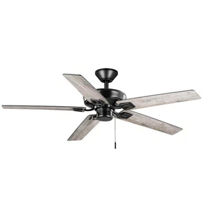 Hampton Bay Bayfield 52 in. Indoor Matte Black Dry Rated Downrod Ceiling Fan - Picture 1 of 2