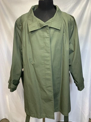 Тренч Bryant Park унисекс зеленый размер 2XL вентилируемые карманы и ремень - Изображение 1 из 4