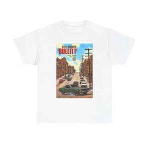 Steve Mcqueen Bullitt Graphic T Shirt Cotton Tee Apparel New - Picture 1 of 13