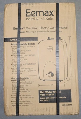 EeMax EMT2.5, MiniTanque Calentador de Agua Eléctrico, 120V, 2.5 Galones Nuevo Foto 1 de 4