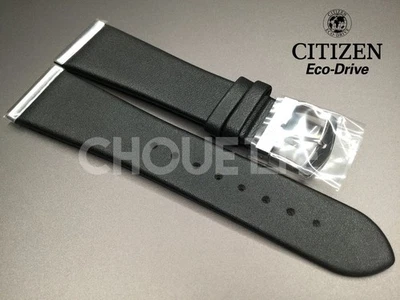 Correa de reloj de cuero liso negra Citizen 59-S50238 OEM BL6006-08E, BL6005-01E Foto 1 de 4