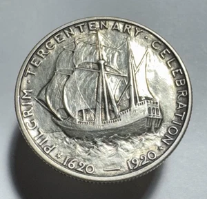 Medio dólar peregrino 1920, conmemorativo de plata -0518 - Imagen 1 de 2