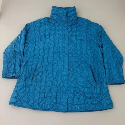 Chaqueta acolchada Mycra Pac One para mujer cremallera completa azul exterior talla XL Foto 1 de 4
