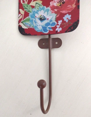 Pioneer Woman Hanging Hook  Metal and Wood Shovel Red With Flowers Country Farm - Image 1 of 4
