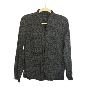 The Kooples Shirt Men's Size Small Geometric Shapes Button Down Black White - Picture 1 of 5