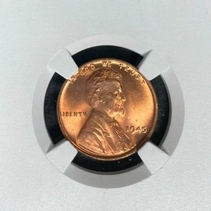 1945 LINCOLN WHEAT CENT ~ NGC MS 66 RD ~BEAUTIFUL COIN~REF#02-077 - Picture 1 of 4
