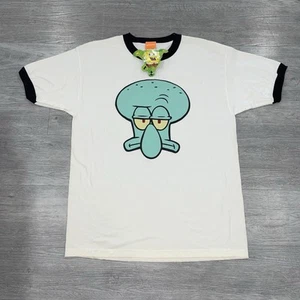 Vintage Nickelodeon Thaddäus T-Shirt Large Tee Ringer SpongeBob Schwammkopf Neu mit Etikett - Bild 1 von 9