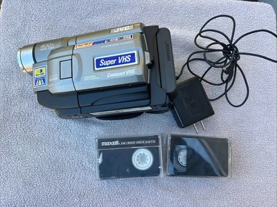 JVC GR-SXM330U S-VHS, VHS-C Analog Camcorder W/ Charger & Battery Cassettes Too - Image 1 of 4