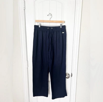 Pantalones deportivos informales Oleg Cassini azul marino con cordón talla 1X Foto 1 de 2