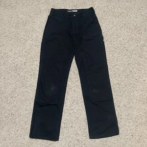 Mens 30x32 (29x30.5) Carhartt Black BN 3334-M Relaxed Fit Double Knee Work Pants - Picture 1 of 10