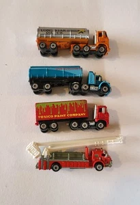 Lot x4 vintage Galoob Micro Machines Semi/fire truck rig Deluxe models some rare - Picture 1 of 14