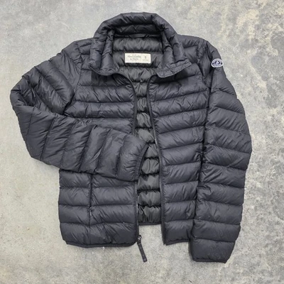 Abercrombie & Fitch Mujer Chaqueta Puffer Ligera Plumón Negro Pequeña S Foto 1 de 4