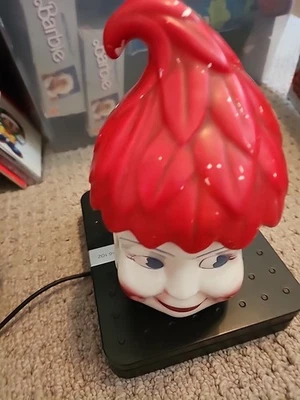 Vintage 1950 Cerámica Sombrero Rojo Elfo Pixie Bote/Galleta/Caramelo Tarro - 8" x 6"   Foto 1 de 4