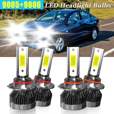 Faro LED 4 bombillas haz alto/bajo 9005 9006 para Chevrolet Cavalier 1988-1999 Foto 1 de 4