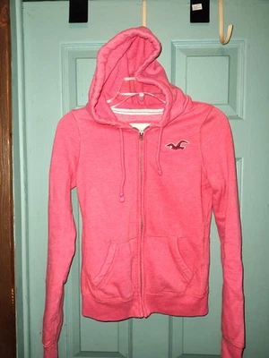 Chaqueta Hollister Rosa Caliente Talla Pequeña Foto 1 de 4