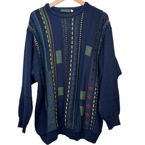 90er Jahre Schwalbe Made in Ireland Wollmischung XXL Pullover Opa Sweater - Bild 1 von 6